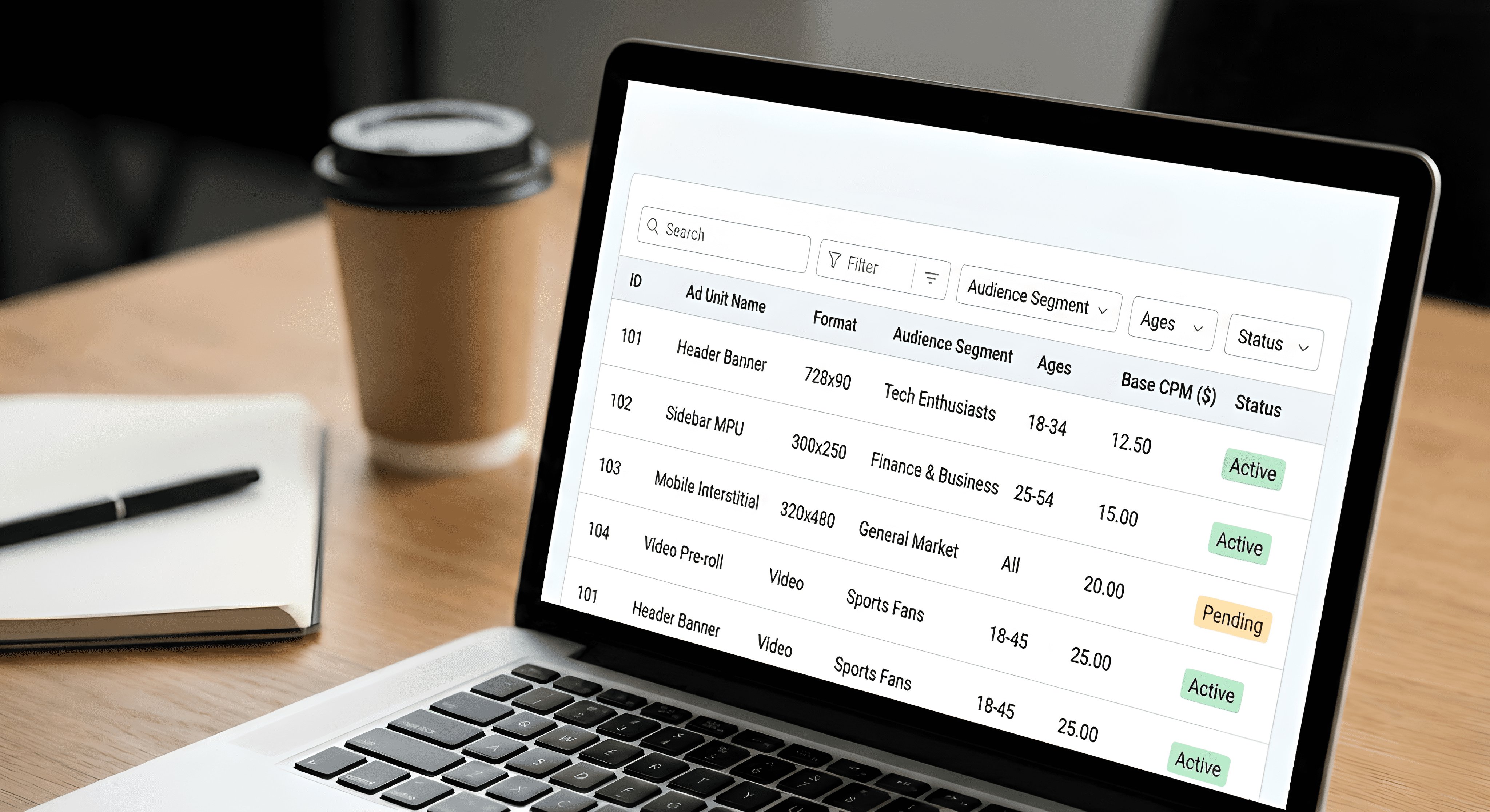 Pricing control dashboard