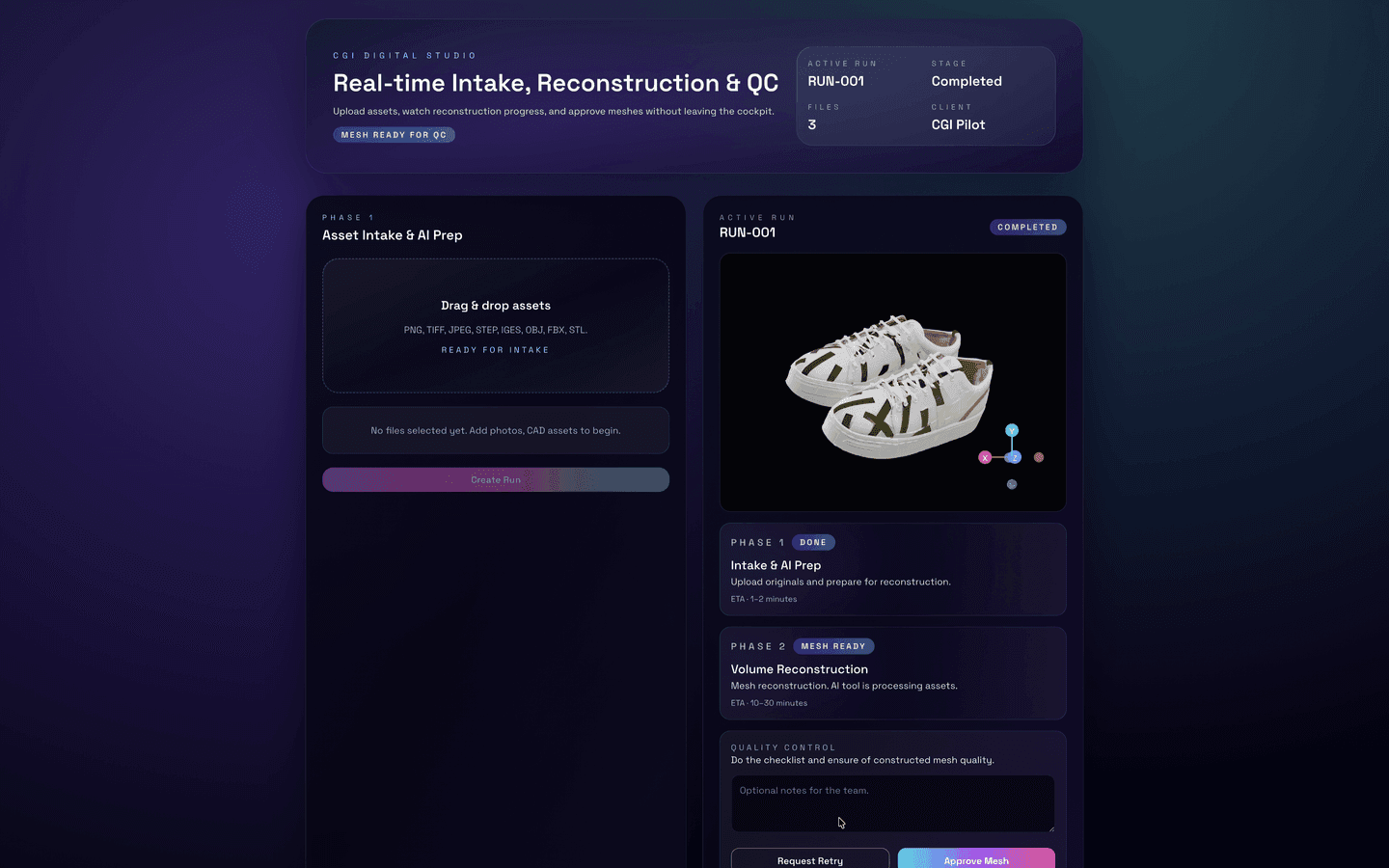 AI-powered 3D ad content pipeline for a creative agency - Mesh Ready