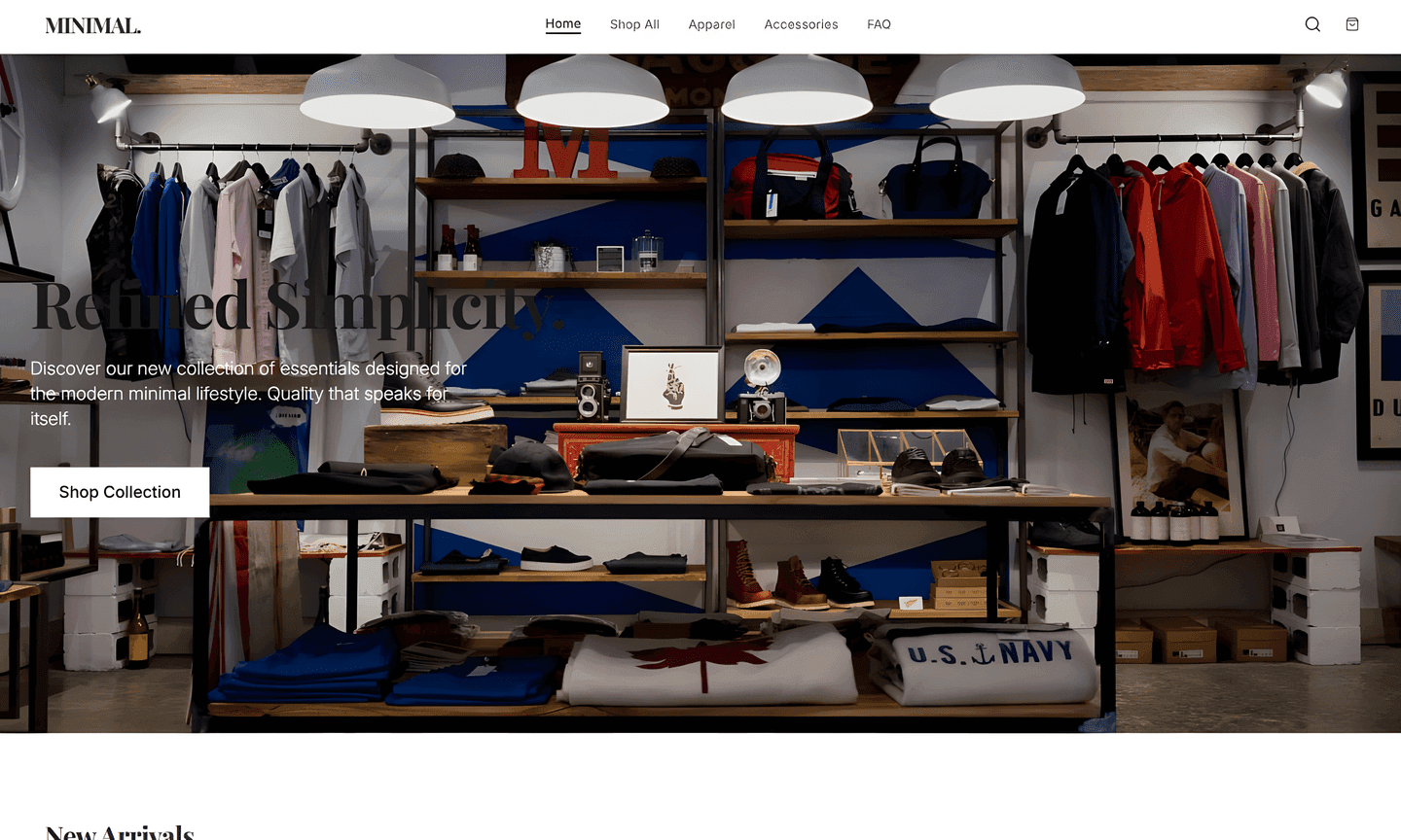 High-performance premium eCommerce platform for Minimal - home